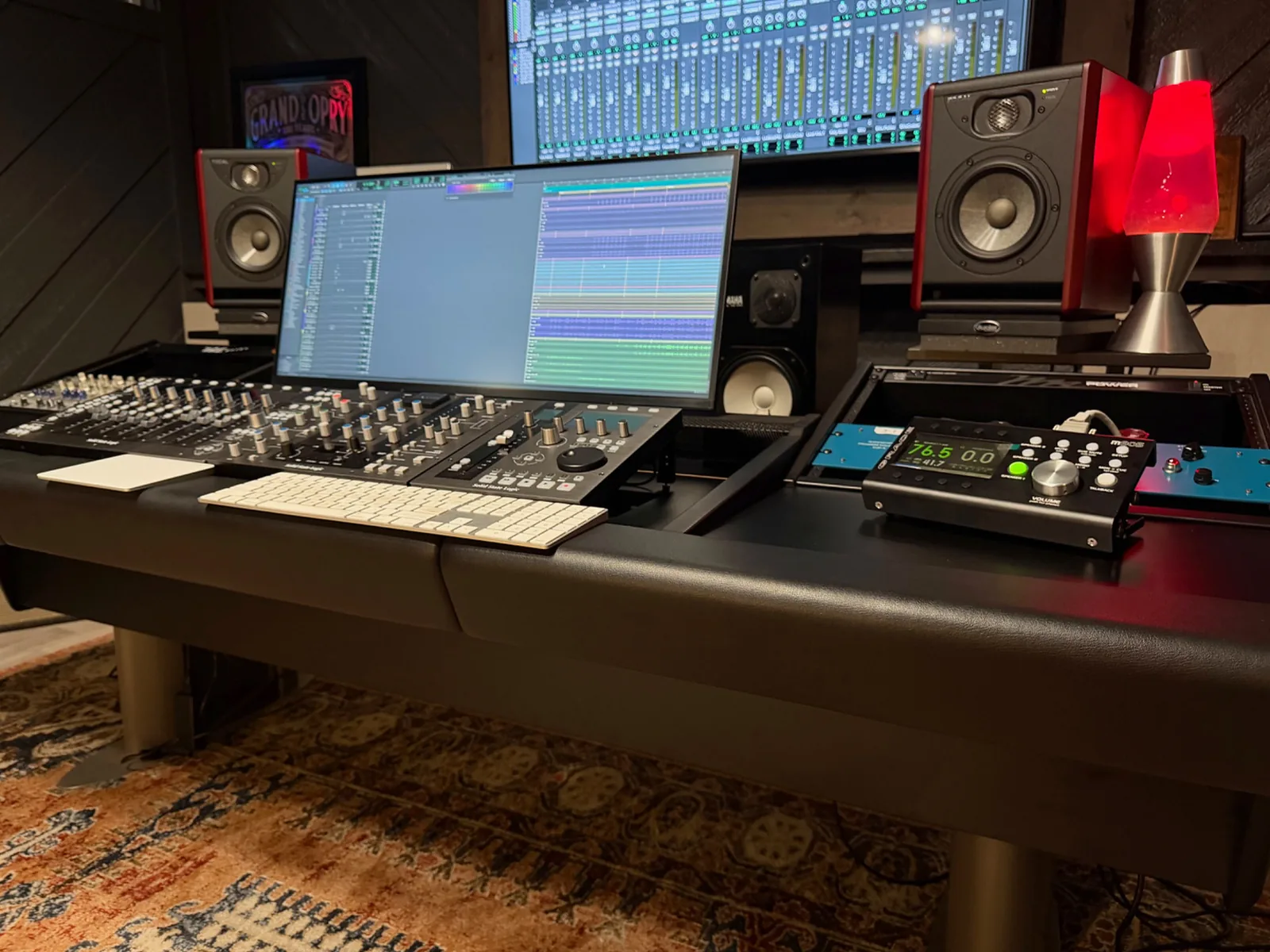 Jeremy Moyers studio workstation and recording controls